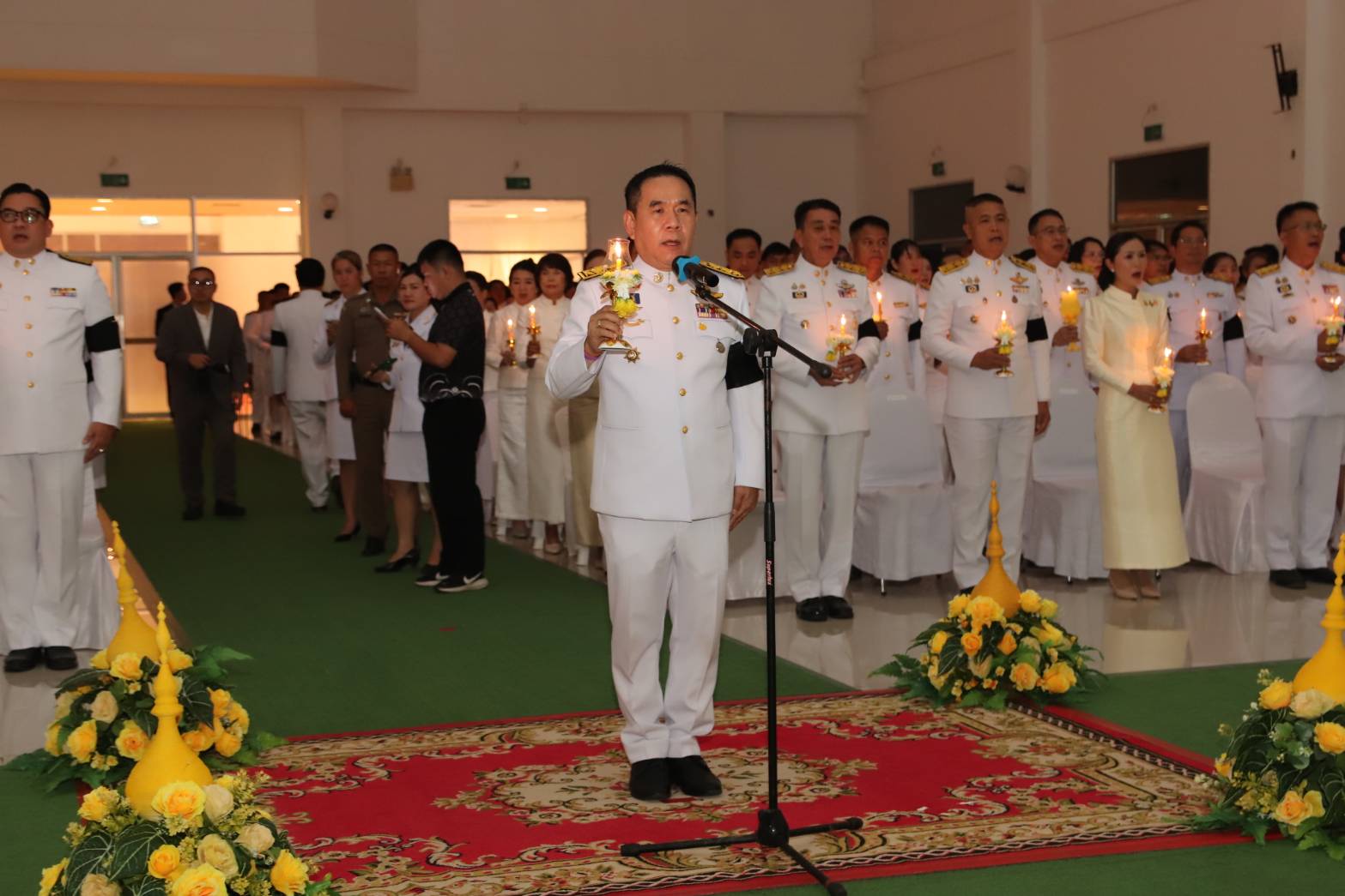 title - พิธีถวายเครื่องราชสักการะและวางพานพุ่ม และพิธีจุดเทียนชัยมงคล เนื่องในโอกาสวันเฉลิมพระชนมพรรษาพระบาทสมเด็จพระเจ้าอยู่หัว